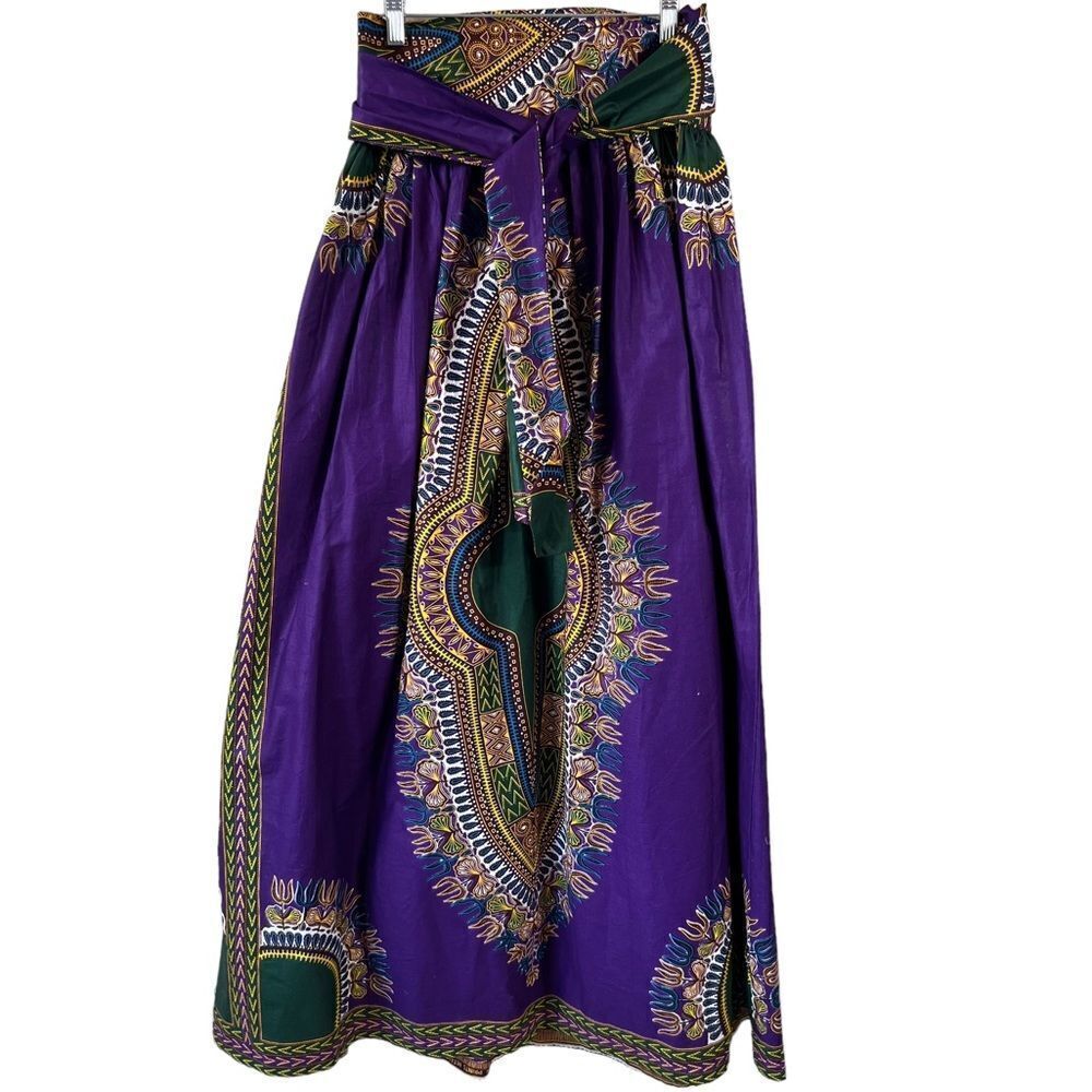 Dashiki Print Maxi Skirt